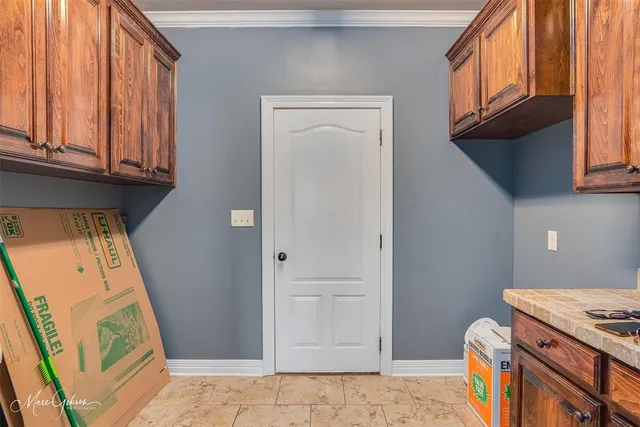 a view of an entryway with a window