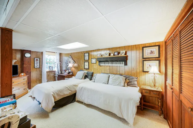 a view of a lake with a mountain in the background