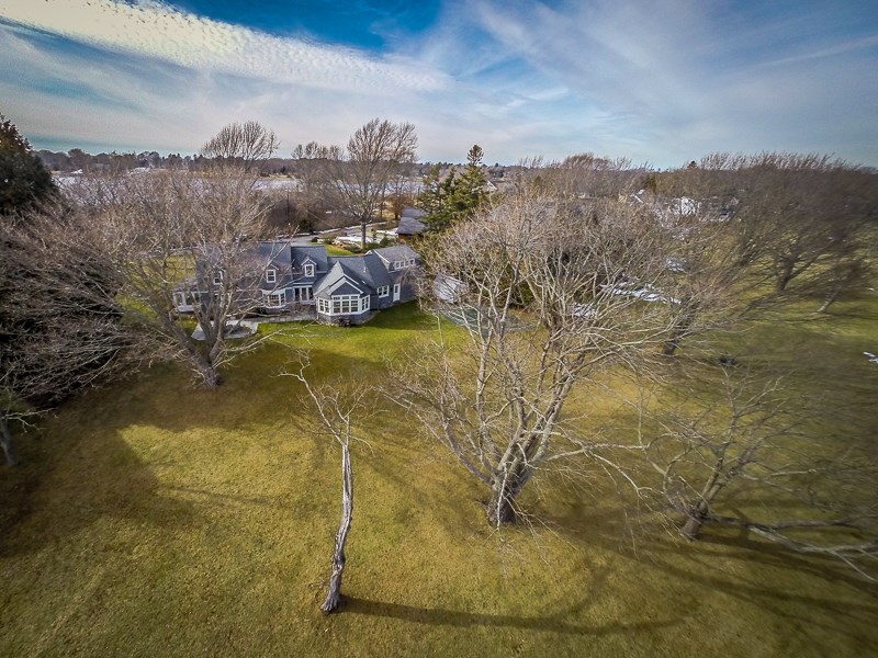 160 Adams Point Road Barrington, RI 02806 - Photo 38 of 40 Aerial view depicting the large backyard and back of house.
