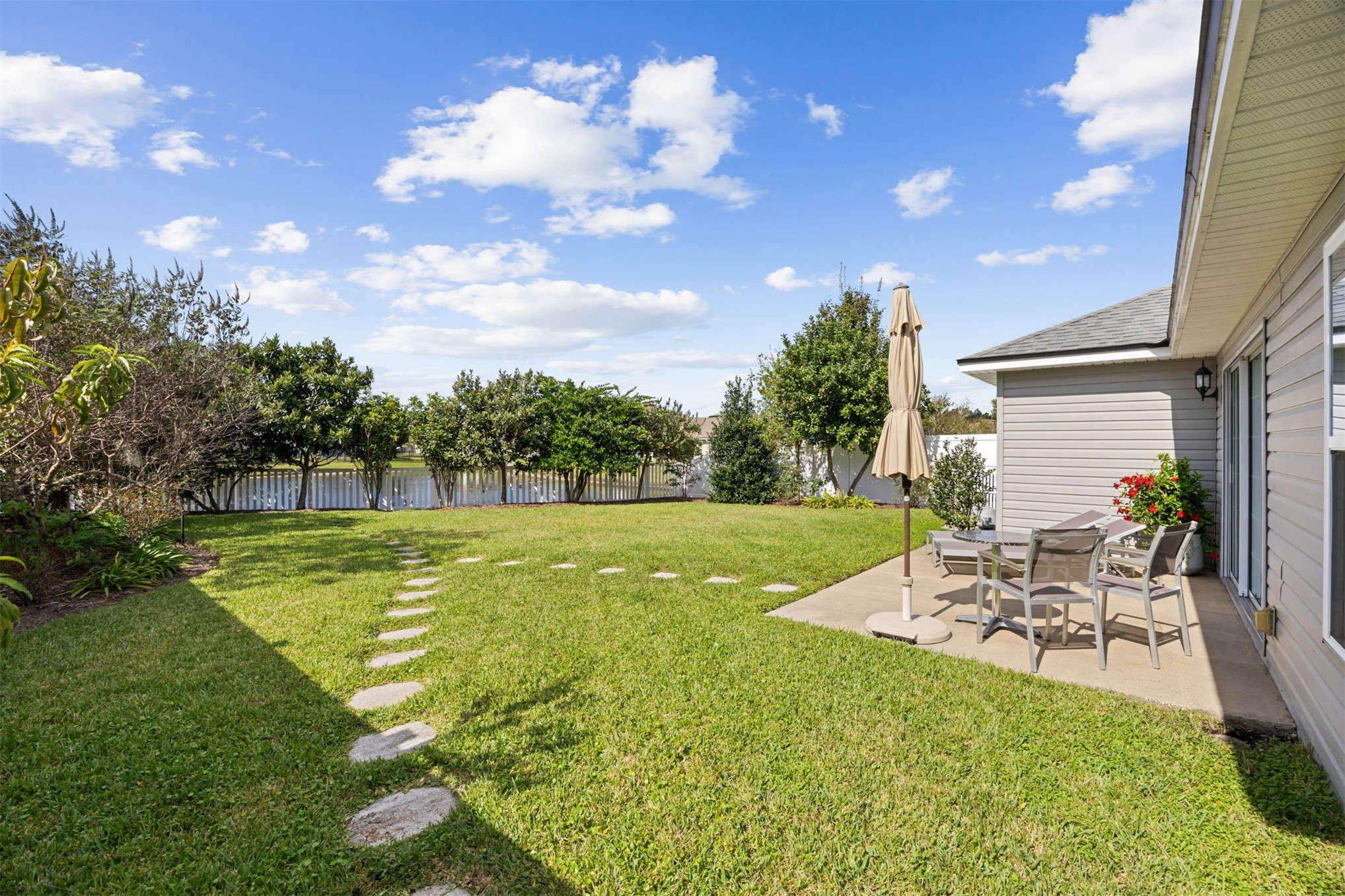 94037 Last Lane Yulee, FL 32097 - Photo 30 of 38 a view of a backyard with sitting area