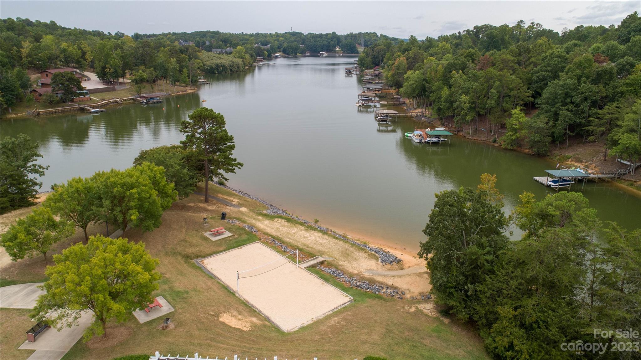 7022 Chelsea Day Lane Tega Cay, SC 29708 - Photo 43 of 48 an aerial view of a house with a lake view