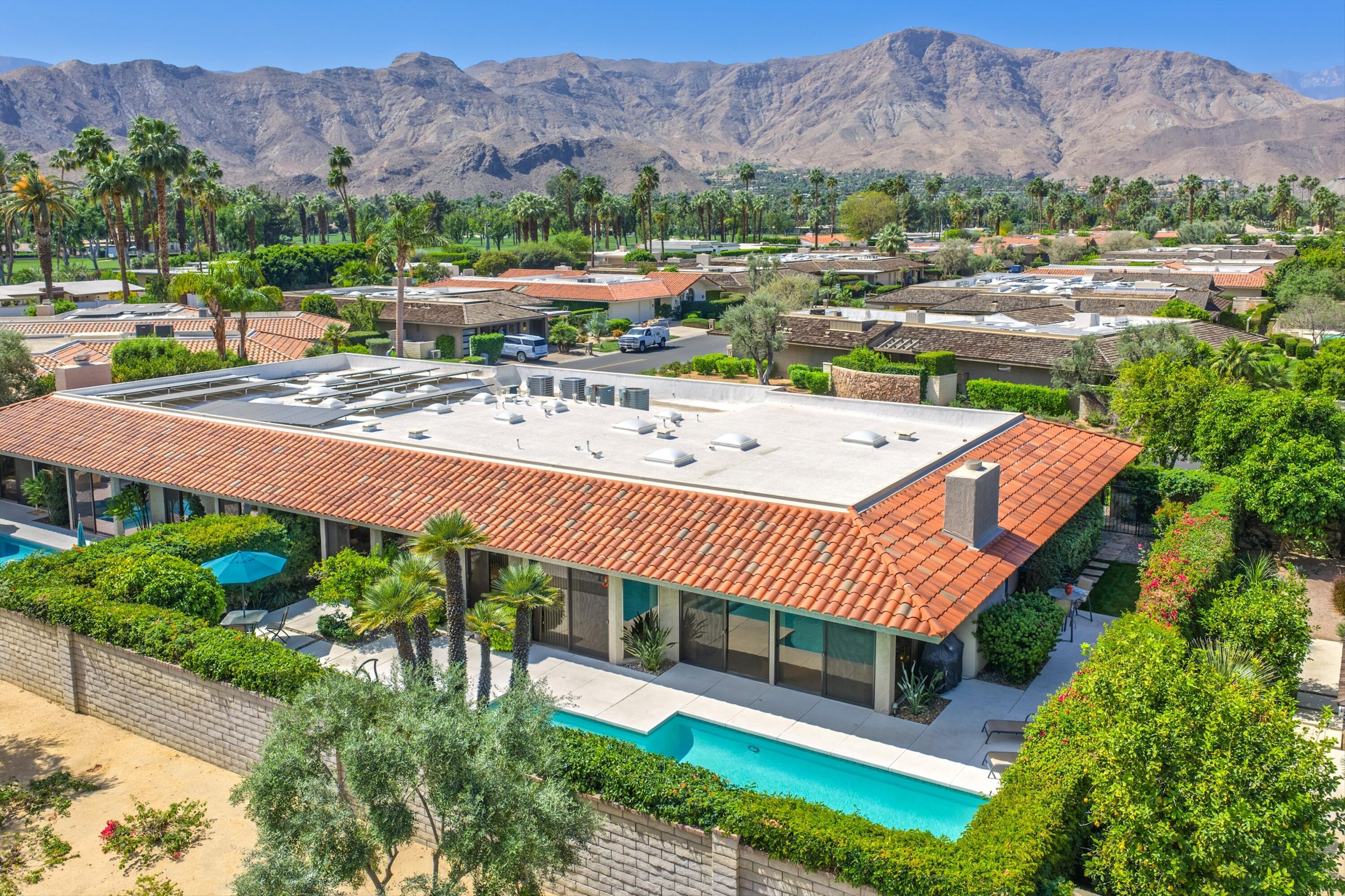 23 Mt Holyoke Drive Rancho Mirage, CA 92270 - Photo 48 of 50 an aerial view of a house with a garden
