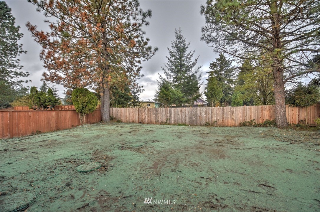 10330 185th Avenue Southwest Rochester, WA 98579 - Photo 3 of 22 a view of a yard with a fence and trees