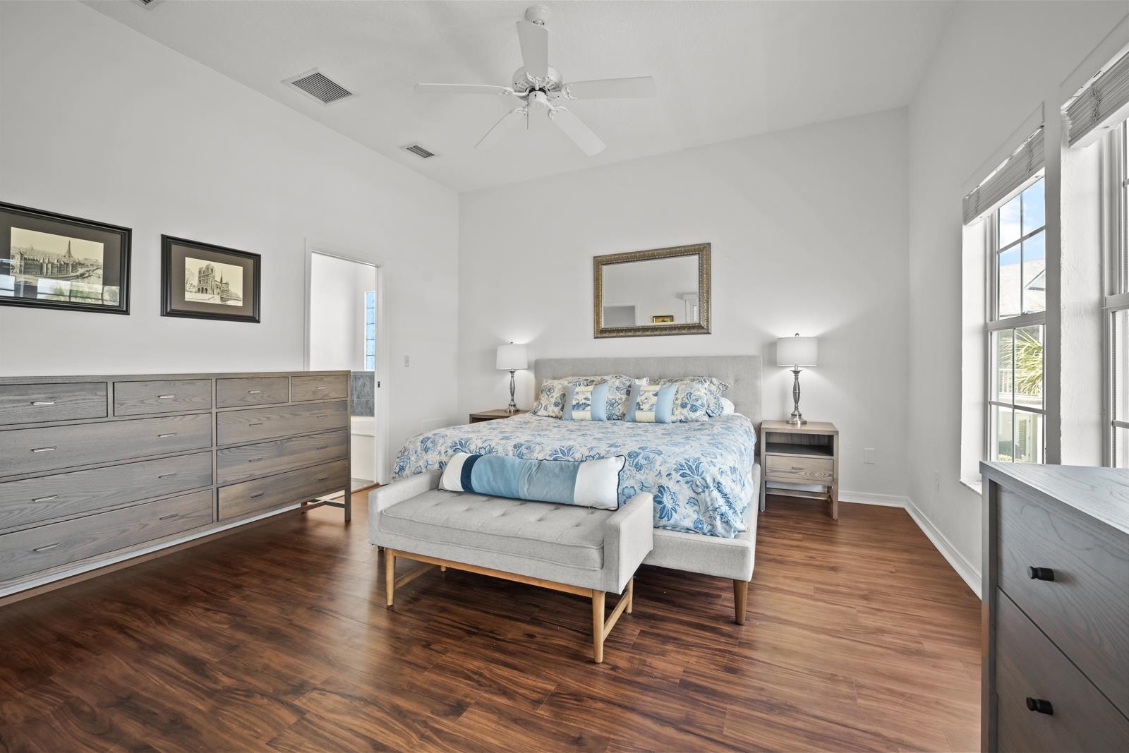 9224 July Lane St. Augustine, FL 32080 - Photo 37 of 88 a bedroom with a bed and a night stand