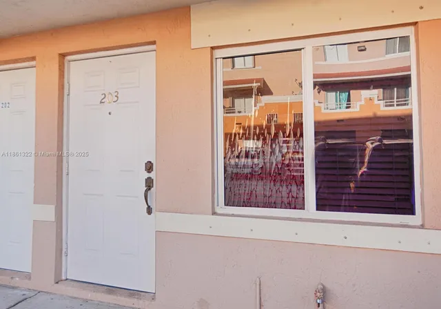 a view of front door