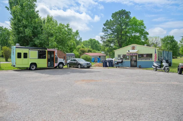a car parked in front of a house