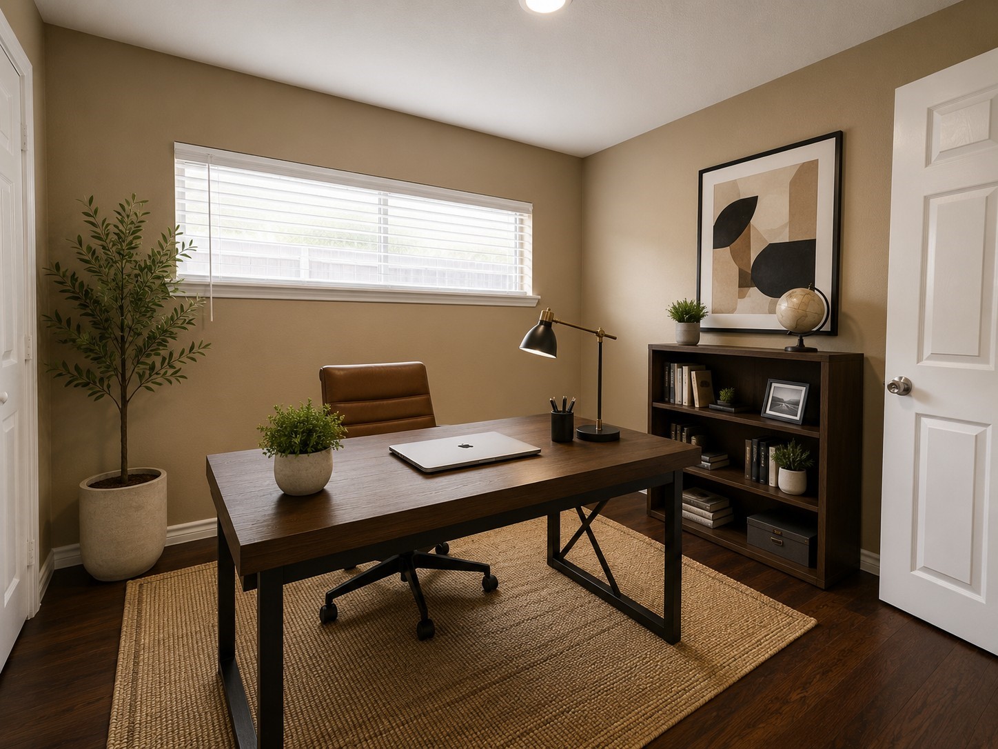 4105 Rutland Street Houston, TX 77018 - Photo 10 of 34 Secondary bedroom with closet/ Office space. Virtually staged