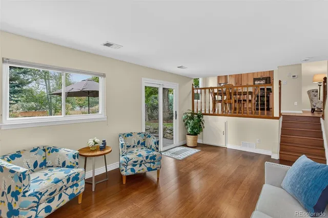a living room with furniture and window