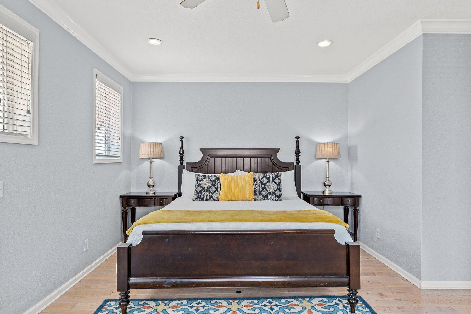 156 Southfields Road Panama City Beach, FL 32413 - Photo 17 of 35 a bedroom with a bed and window