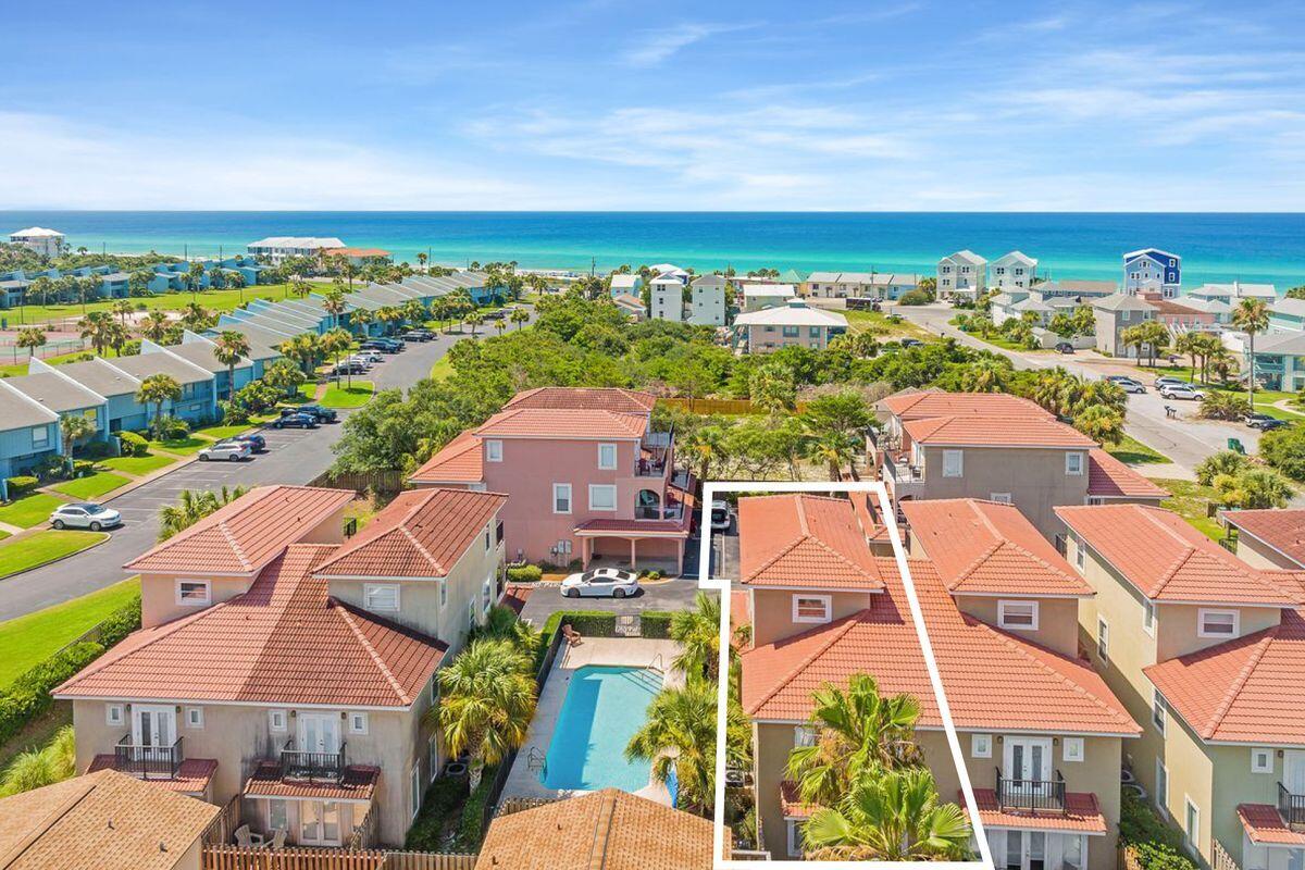 156 Southfields Road Panama City Beach, FL 32413 - Photo 2 of 35 an aerial view of residential houses with outdoor space