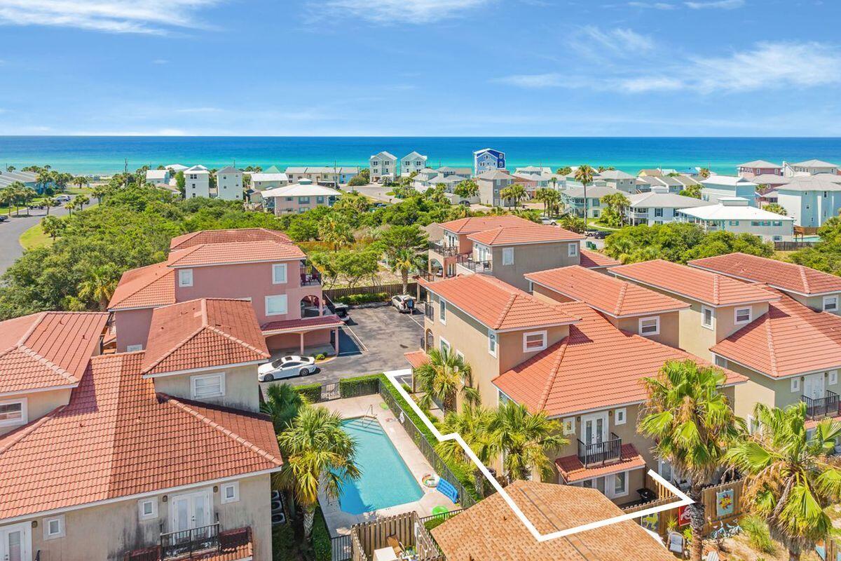 156 Southfields Road Panama City Beach, FL 32413 - Photo 33 of 35 an aerial view of residential houses with outdoor space and ocean