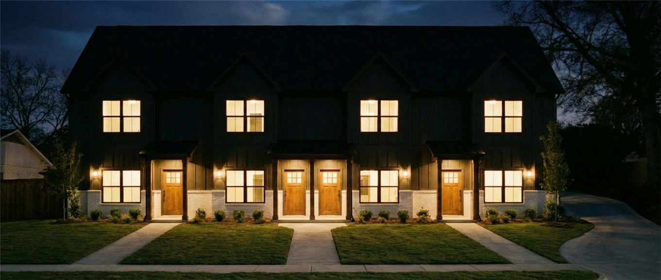 102 Kelly Road Clemson, SC 29631 - Photo 5 of 18 This modern townhome offers inviting illuminated entrances and convenient paved pathways.