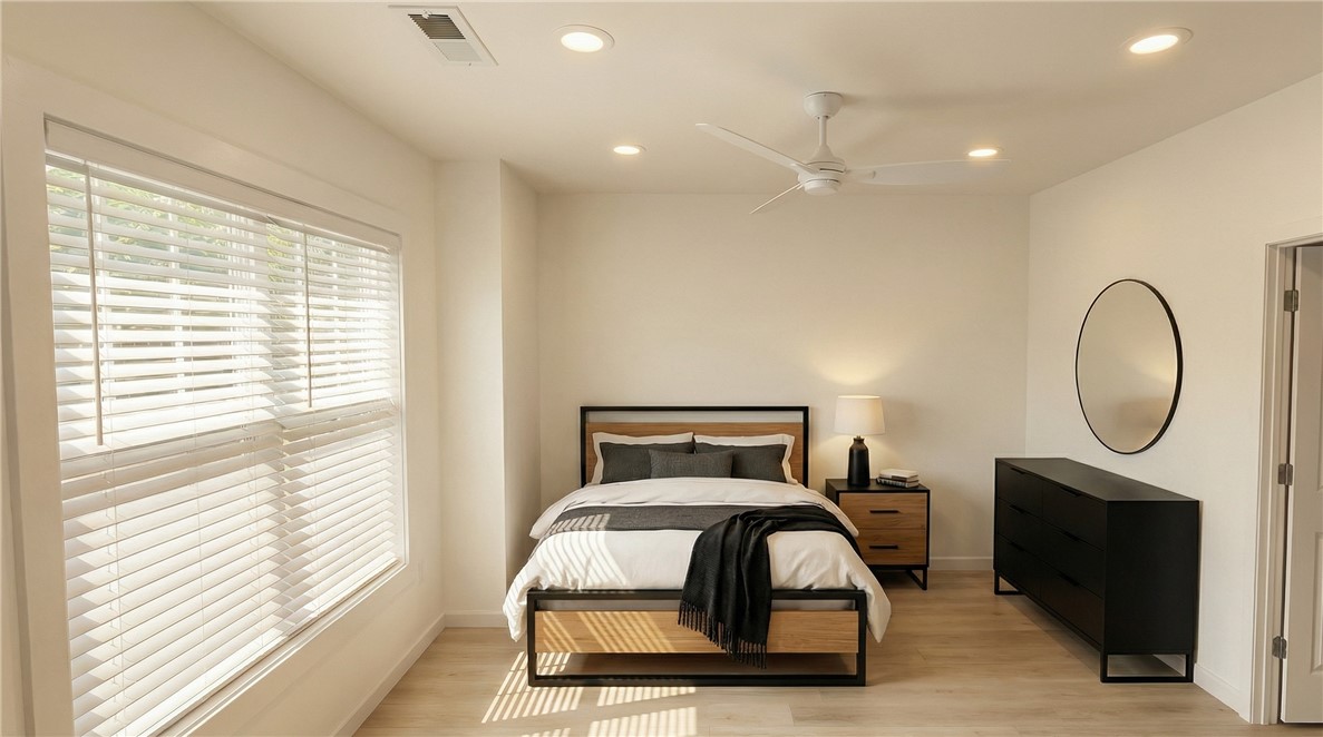 102 Kelly Road Clemson, SC 29631 - Photo 10 of 18 Modern Contemporary Package. This serene bedroom offers a bright and airy retreat with natural light.