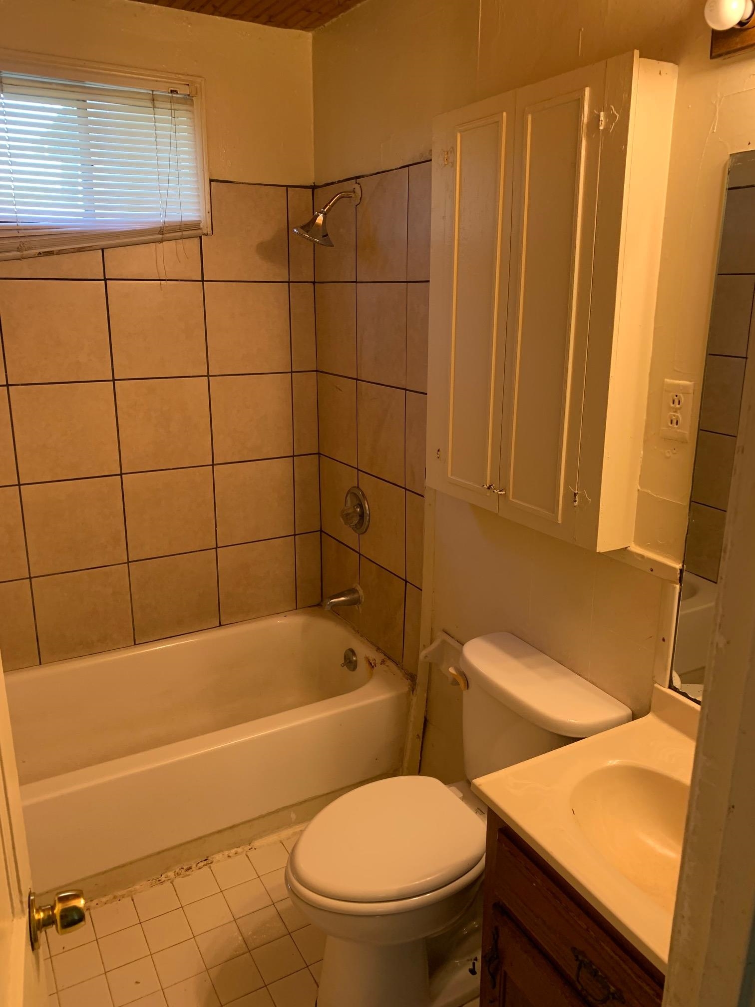 1610 Ozan Street Memphis, TN 38108 - Photo 7 of 9 a bathroom with a toilet a sink and bathtub