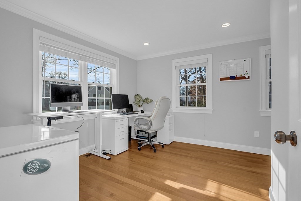 35 Pinewood Road Wellesley, MA 02482 - Photo 18 of 39 a view of a workspace with furniture and a window