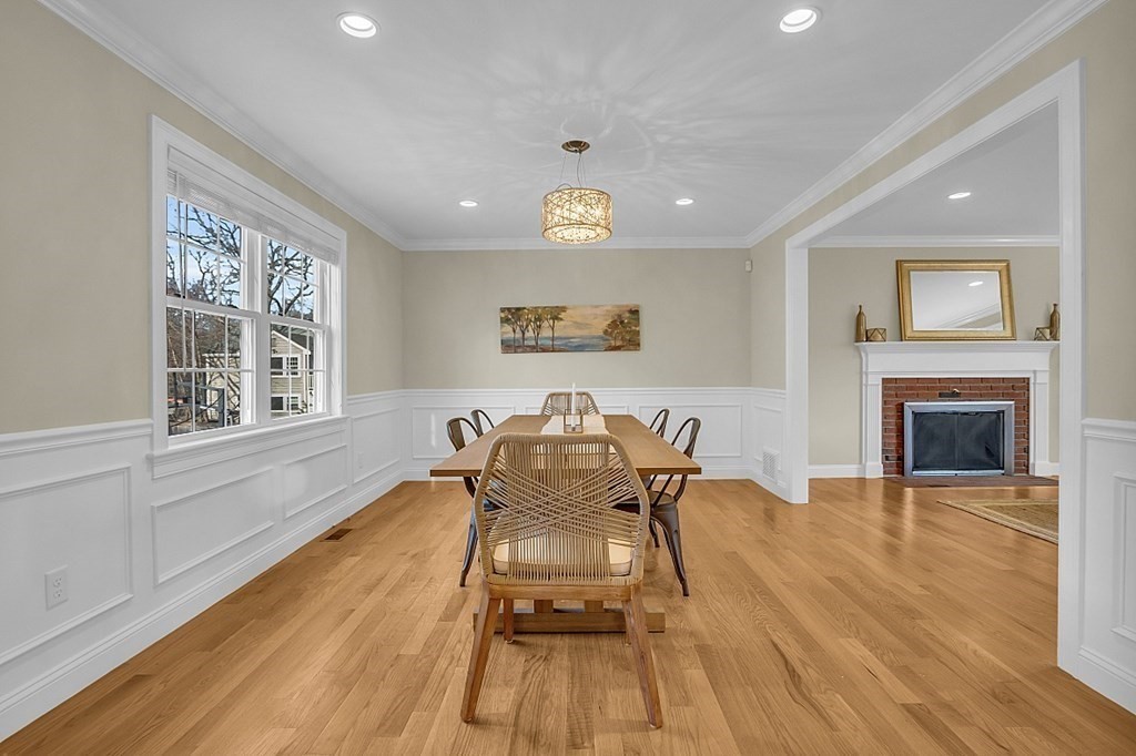 35 Pinewood Road Wellesley, MA 02482 - Photo 6 of 39 a view of a dining room with furniture window and wooden floor