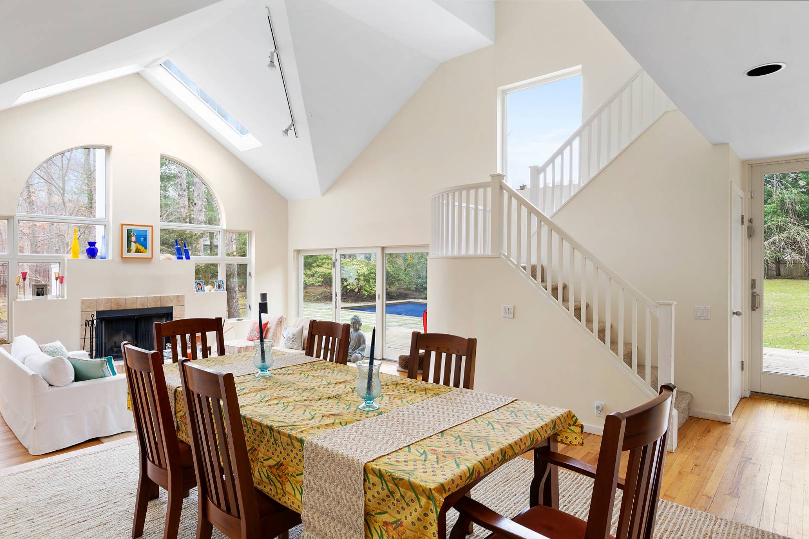 4 Fox Glove Road East Hampton, NY 11937 - Photo 5 of 15 a view of a dining room with furniture window and wooden floor