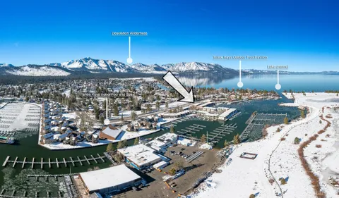 a picture of a city and lake view