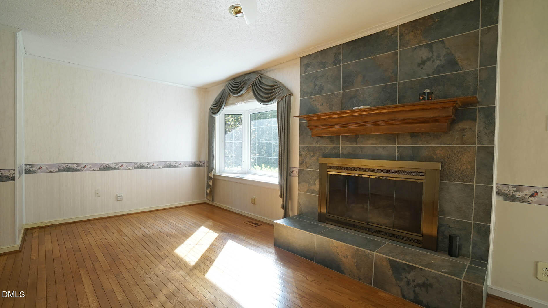 8509 Stagville Road Bahama, NC 27503 - Photo 55 of 95 a view of empty room with wooden floor and fireplace