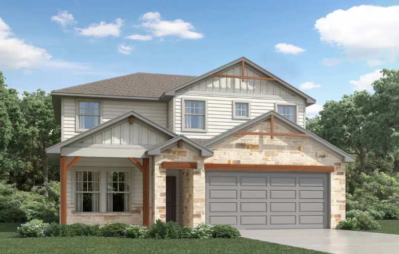 608 Timbo Drive Jarrell, TX 76537 - Photo 1 of 1 Photo is not of the actual home, but is an inspirational photo of builder’s model home and may depict options, furnishings, and/or decorator features that are not included