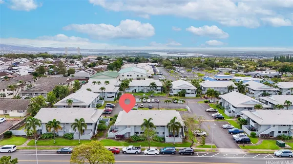 an aerial view of multiple house