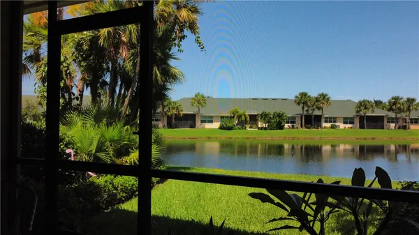 a view of lake from balcony