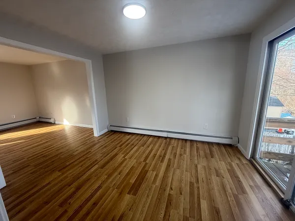 a view of wooden floor in a room