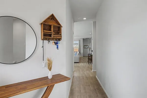 wooden floor in a room