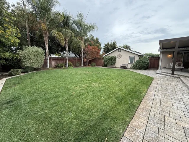 a view of a porch with a yard