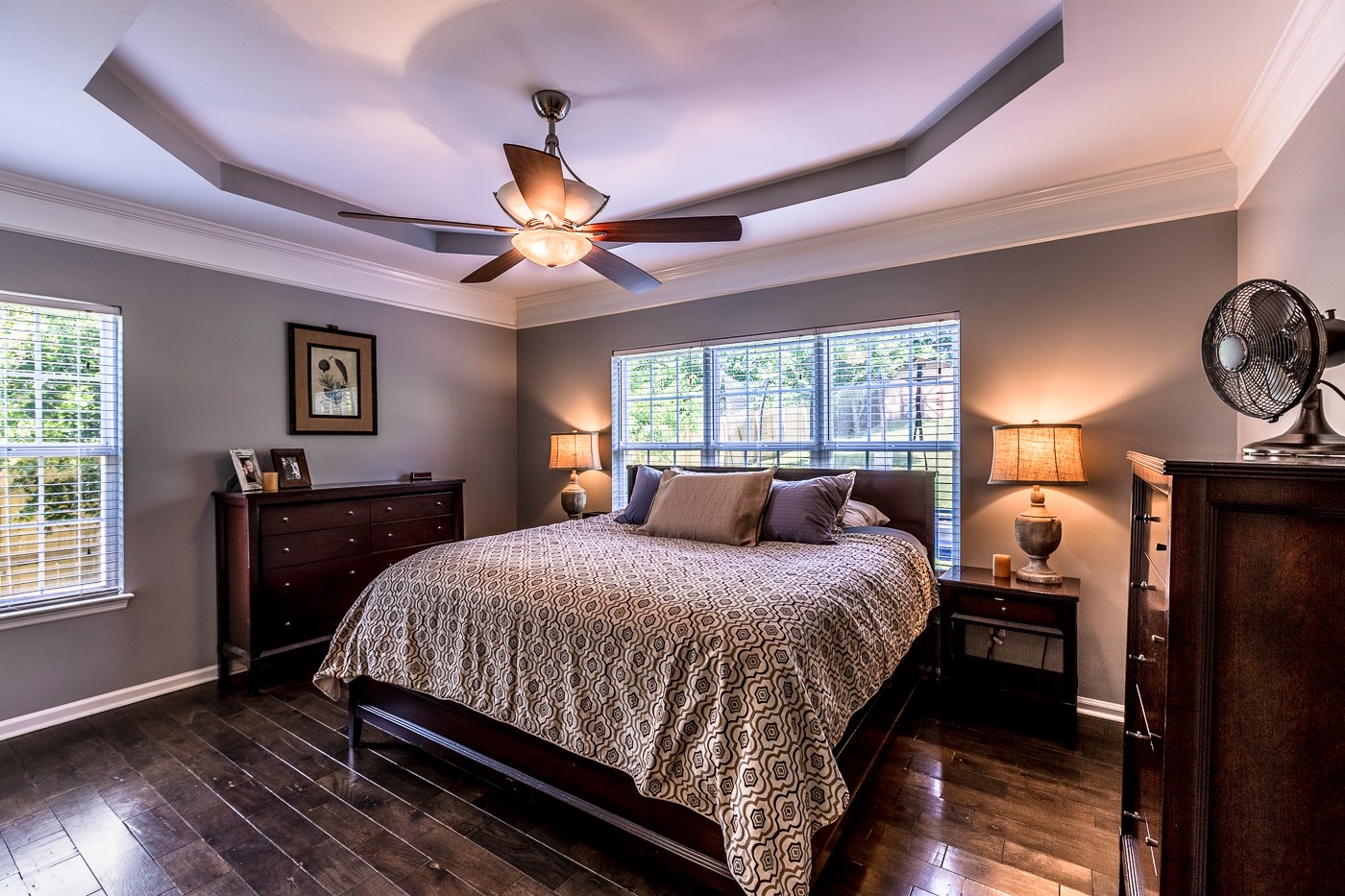 1838 O'Reilly Circle Spring Hill, TN 37174 - Photo 18 of 36 a bedroom with a bed and a chandelier