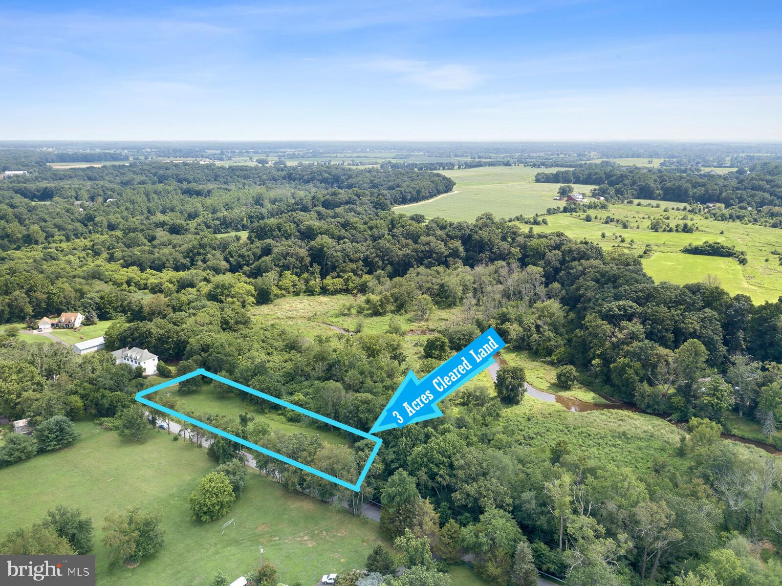 45 Oliphant's Mill Road Swedesboro, NJ 08085 - Photo 43 of 44 Aerial showing the 3 acres of cleared land