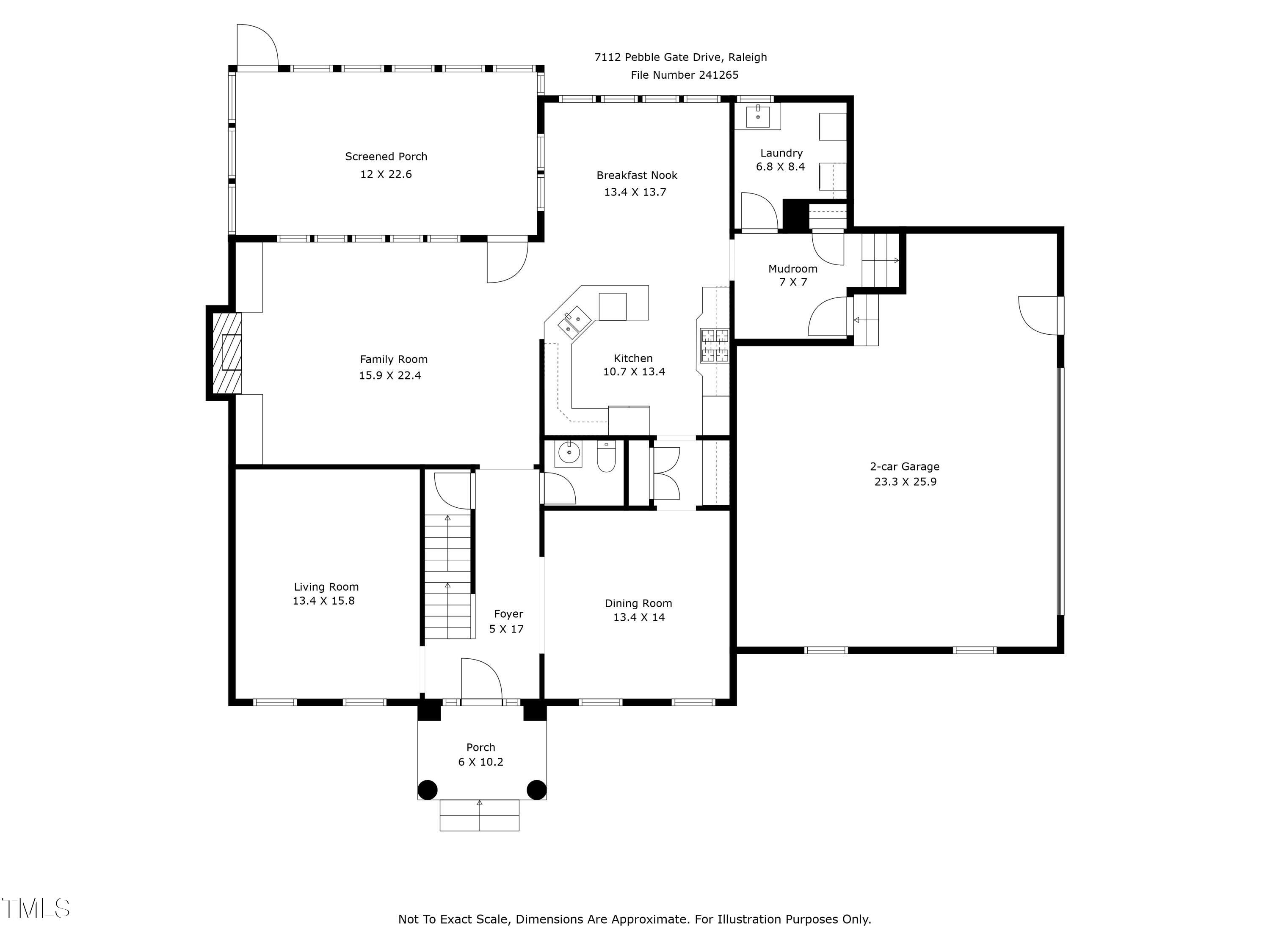 7112 Pebble Gate Drive Raleigh, NC 27612 - Photo 56 of 58 main floor layout