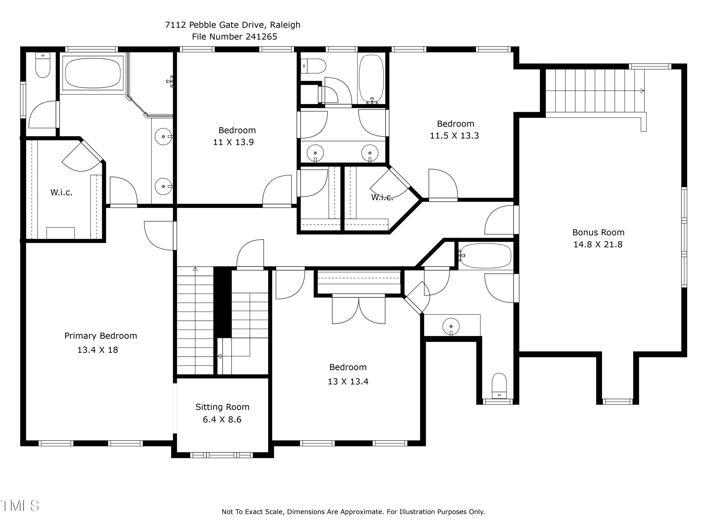 7112 Pebble Gate Drive Raleigh, NC 27612 - Photo 57 of 58 Second Floor floor plan