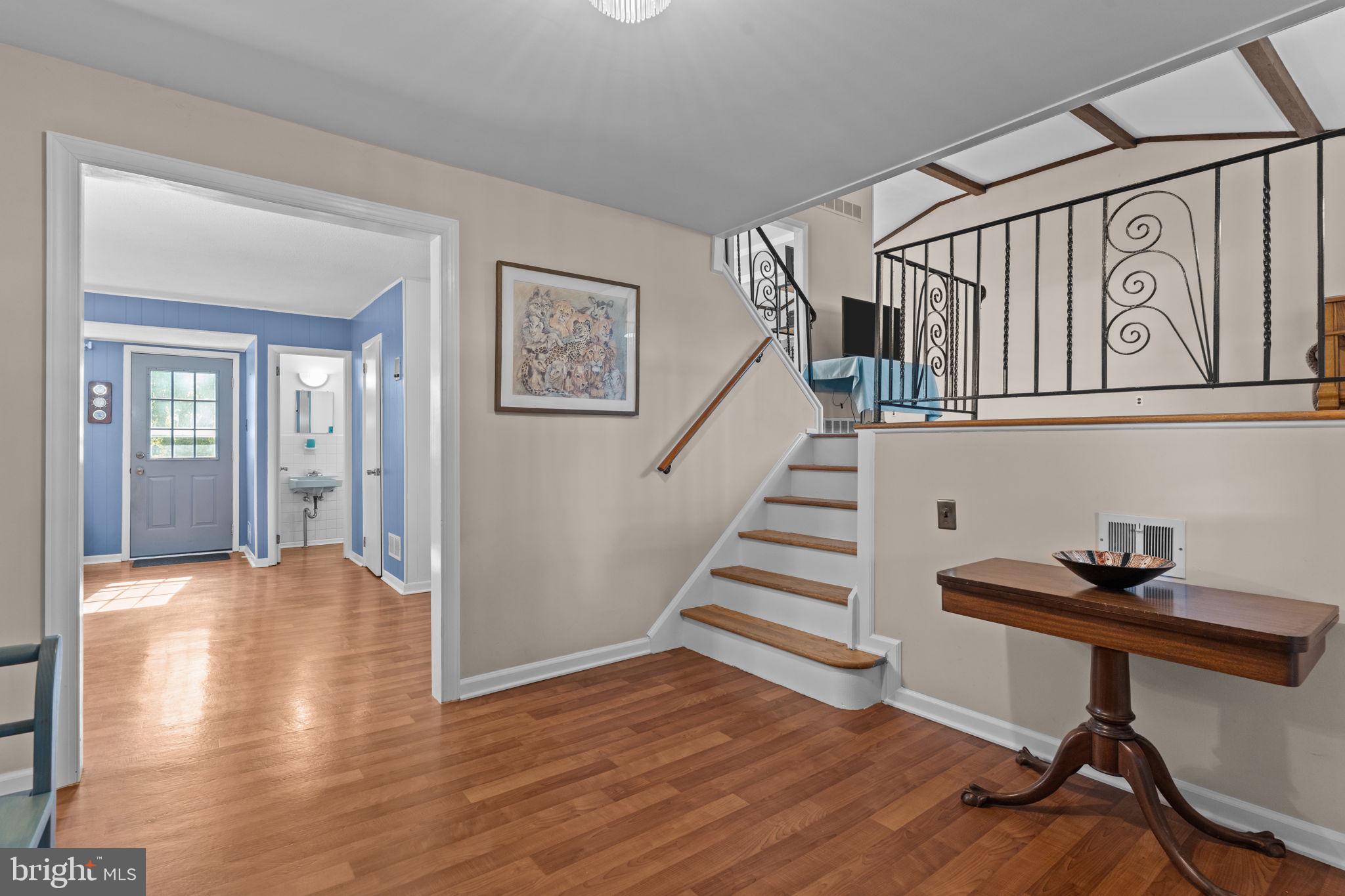 17 Highland Drive Yardley, PA 19067 - Photo 2 of 29 a view of entryway with wooden floor and stairs