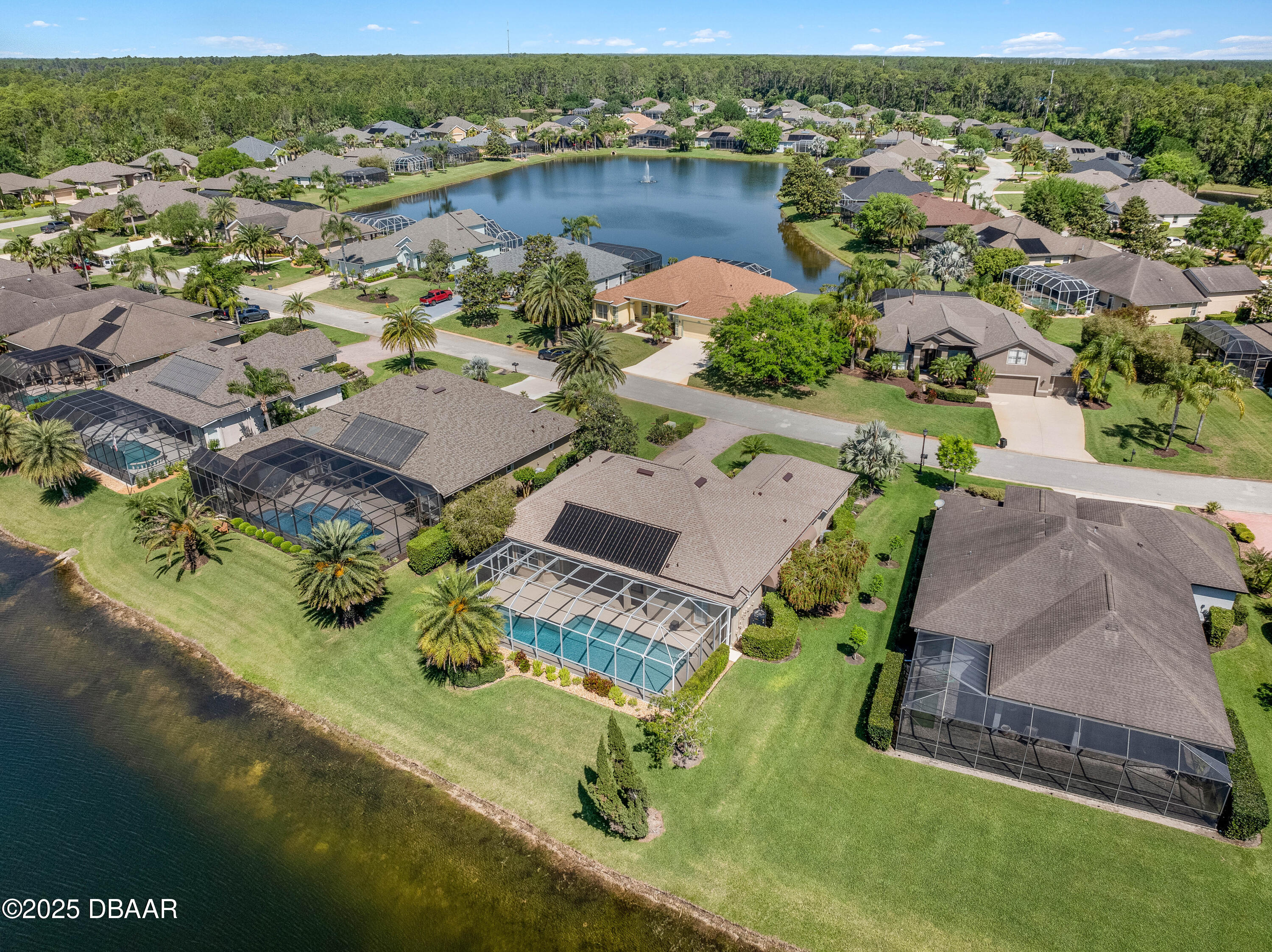 1005 Lake Bridge Drive Ormond Beach, FL 32174 - Photo 41 of 71 Aerial View of Home & Lake