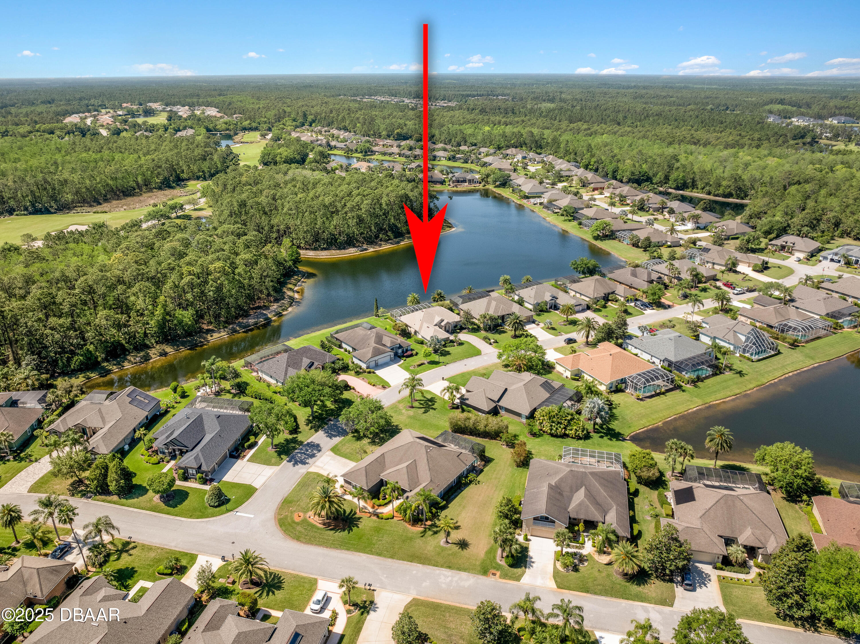 1005 Lake Bridge Drive Ormond Beach, FL 32174 - Photo 44 of 71 Aerial View of Home & Lakes