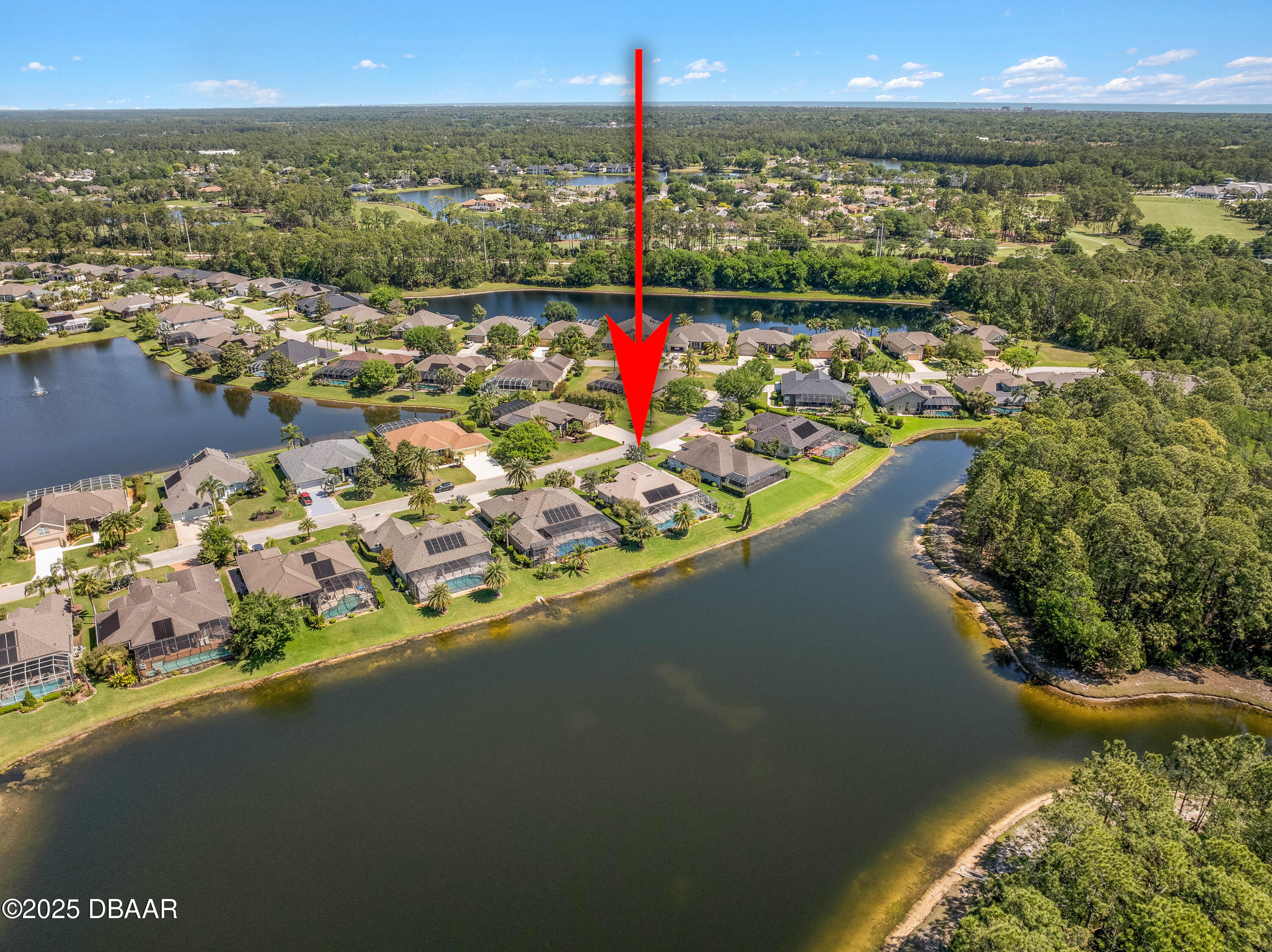 1005 Lake Bridge Drive Ormond Beach, FL 32174 - Photo 46 of 71 Aerial View of Lake