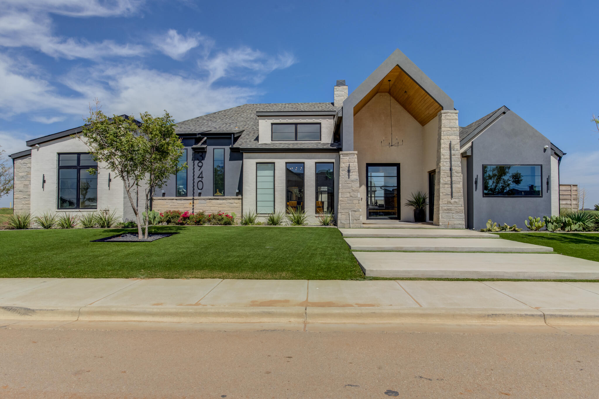 front view of house with a yard