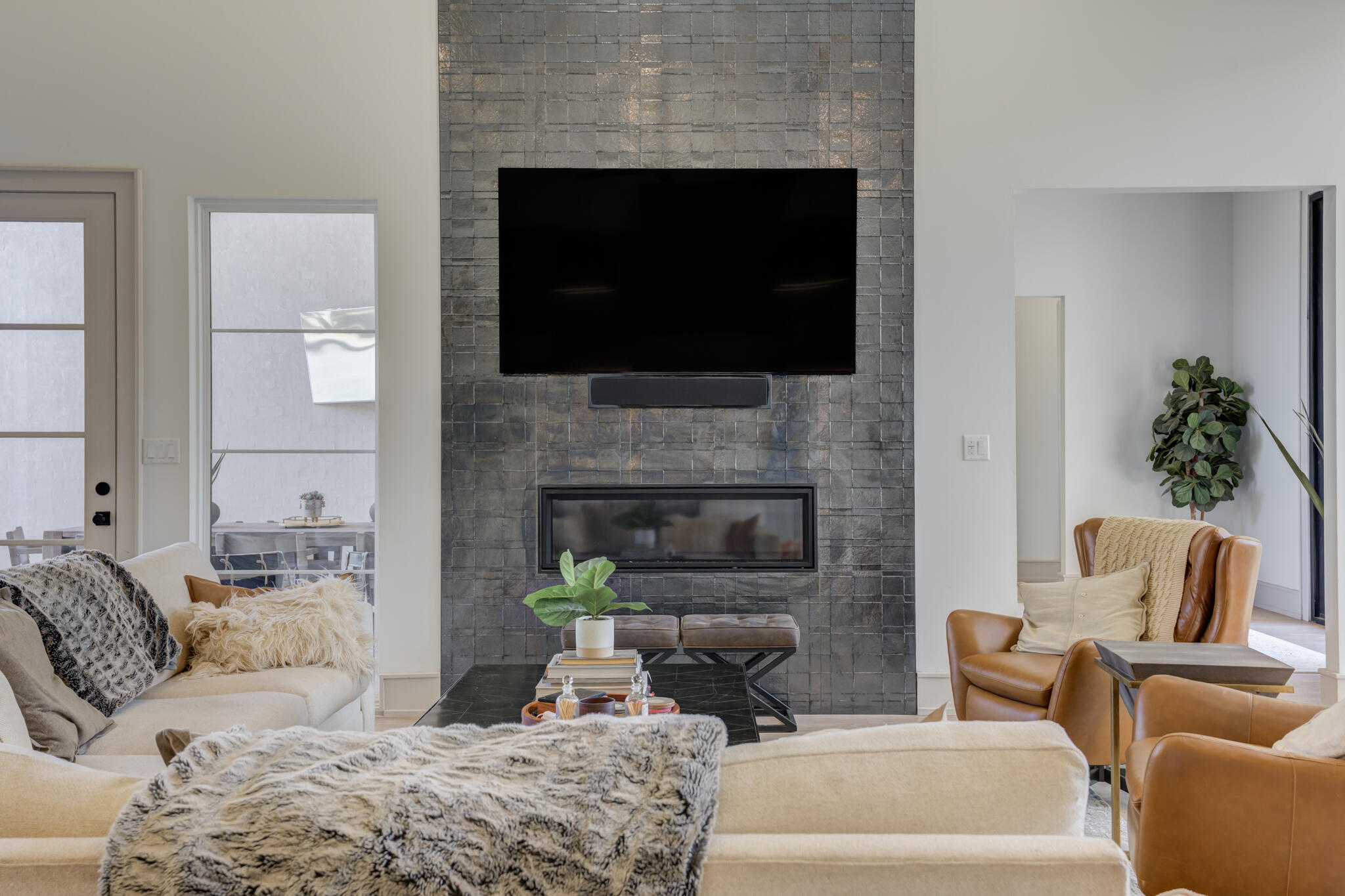 3940 148th Street Lubbock, TX 79423 - Photo 14 of 92 a living room with furniture and a fireplace