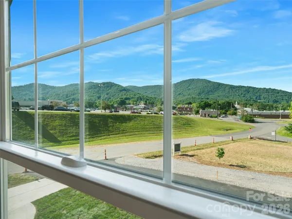 a view of lake from a window