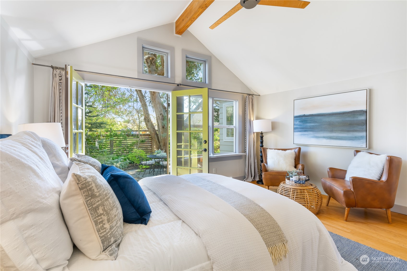 1408 Northwest 73rd Street Seattle, WA 98117 - Photo 20 of 40 a bedroom with a bed and a large window