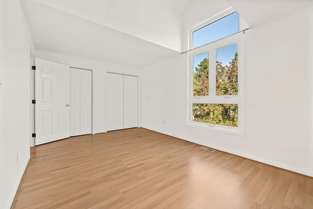 an empty room with window