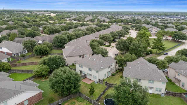 an aerial view of multiple house