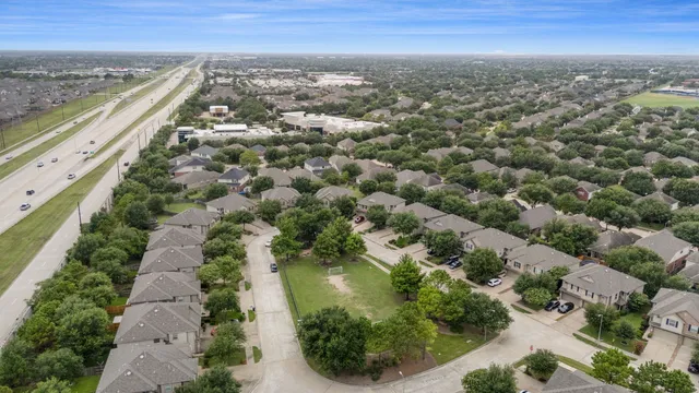 an aerial view of a city