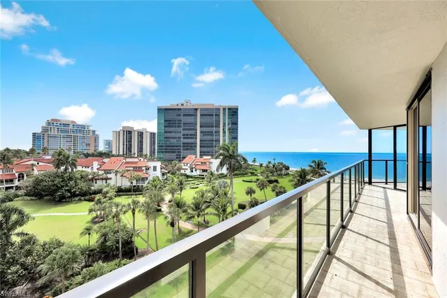 a view of city from a balcony
