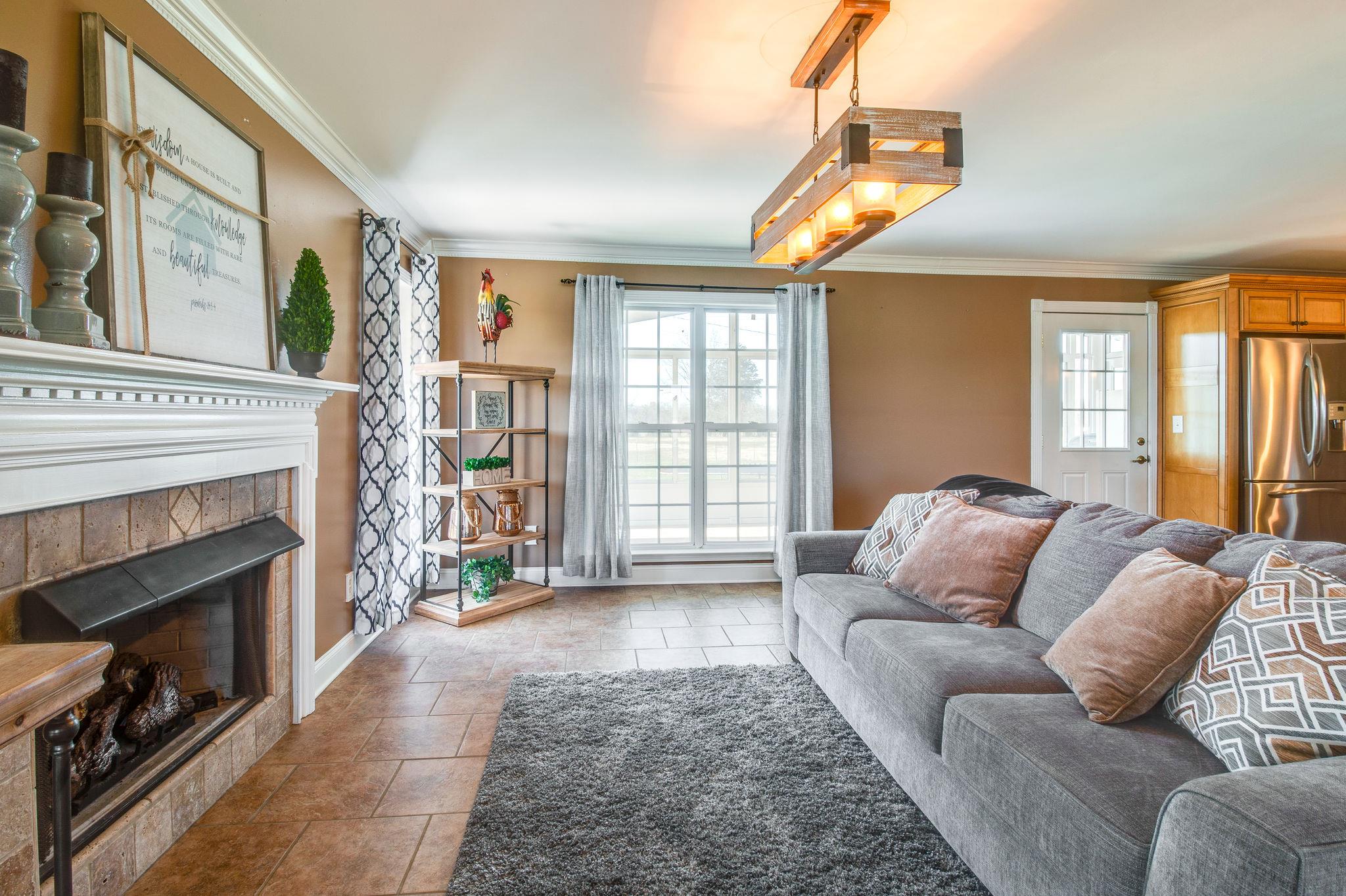 This home has lots of windows and natural light!