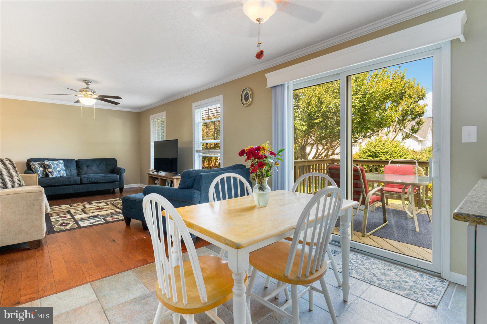 601 Weatherby Road Bel Air, MD 21015 - Photo 14 of 58 Table Space With Sliding Glass Door To Rear Deck