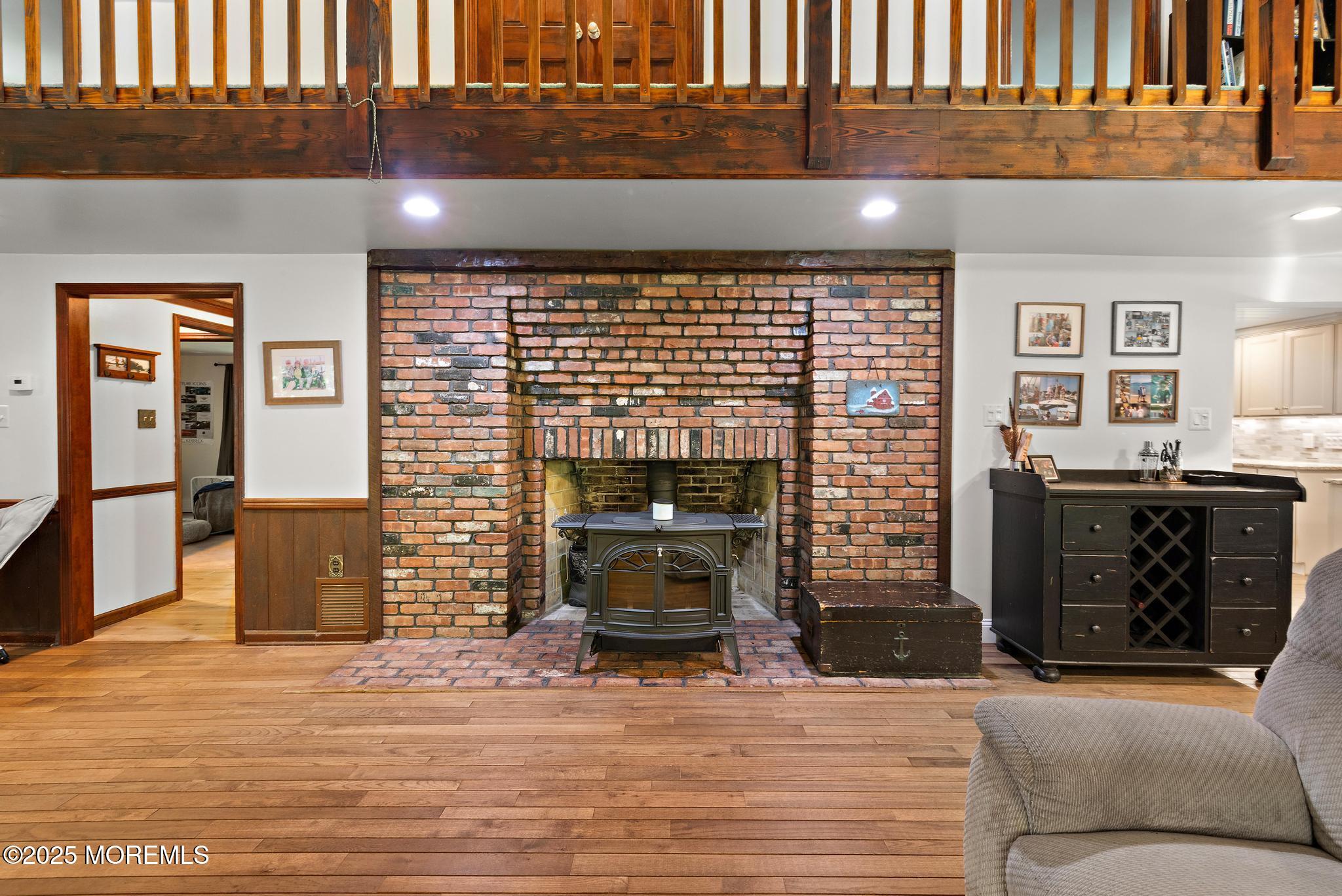 739 Nugentown Road Little Egg Harbor, NJ 08087 - Photo 14 of 80 Wood burning stove in Brick space