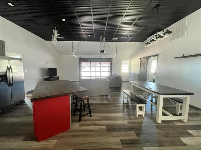 a kitchen with lots of counter top space