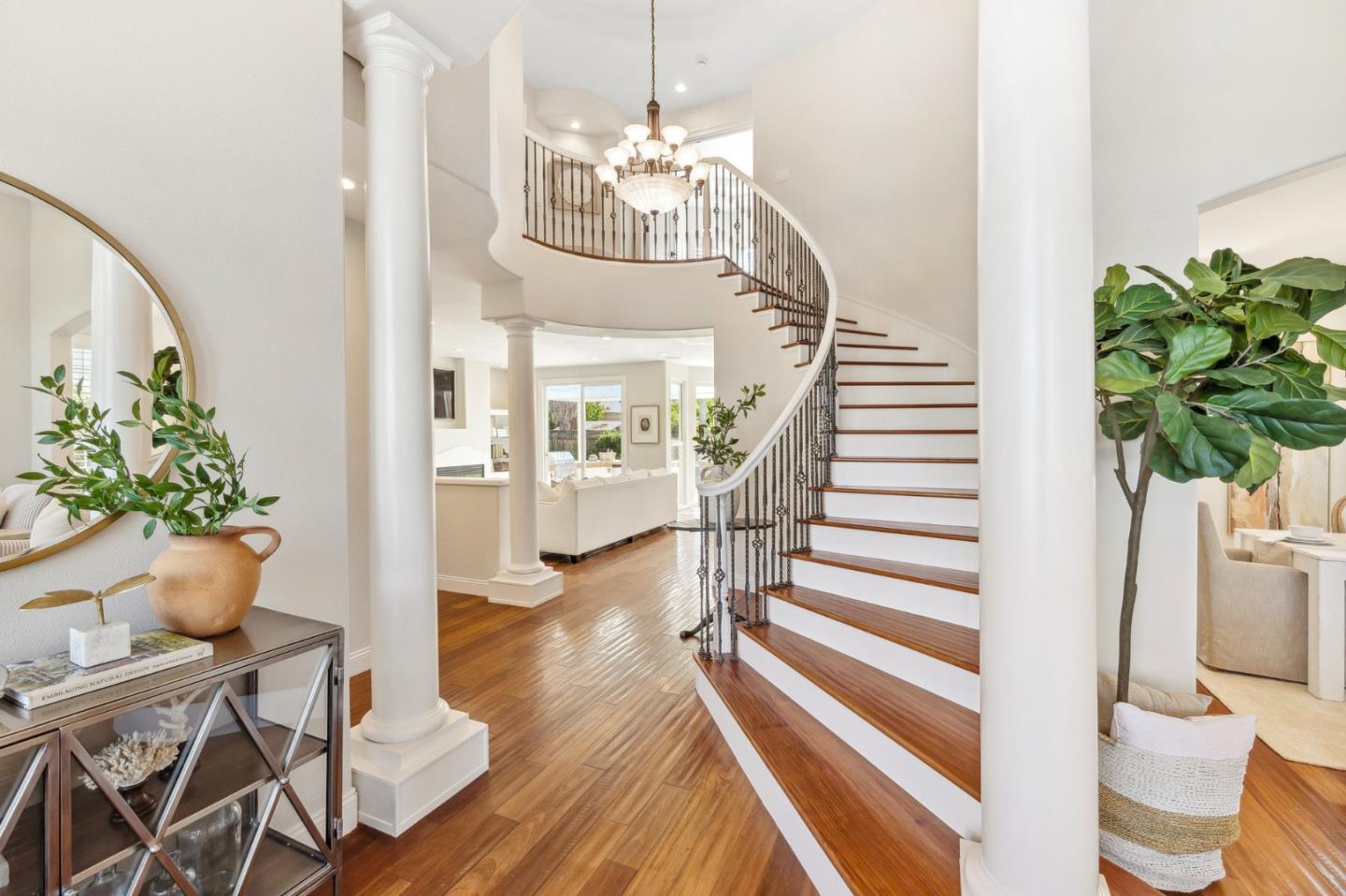 14574 Nelson Way San Jose, CA 95124 - Photo 29 of 62 a view of a dining room with furniture wooden floor and a chandelier
